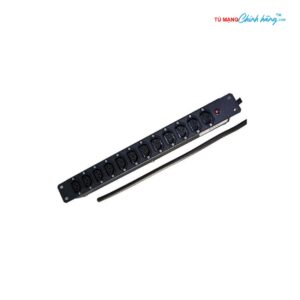 Thanh Cấp Nguồn PDU 12 Cổng C13, MCB32A, 250V, Gắn Dọc Tủ, Dây 3x 2.5mm² Dài 1.5m