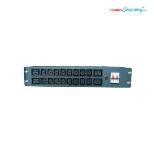 Thanh Cấp Nguồn PDU 16 Cổng C13 & 4 Cổng C19, MCB32A, 250V, Chuẩn 19″ 2U, Dây 3x 2.5mm2 Dài 1.5m